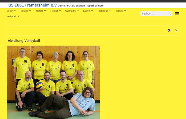 Vorschau von www.volleyball-framersheim.de, Abteilung Volleyball der TuS Framersheim