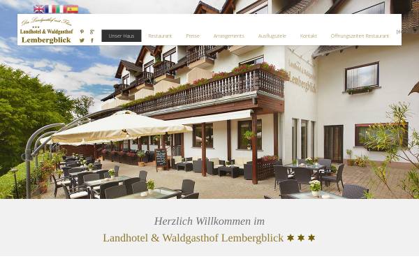 Vorschau von www.lembergblick.de, Landhotel und Waldgasthof Lembergblick