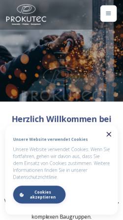 Vorschau der mobilen Webseite www.prokutec.de, Procutec AG