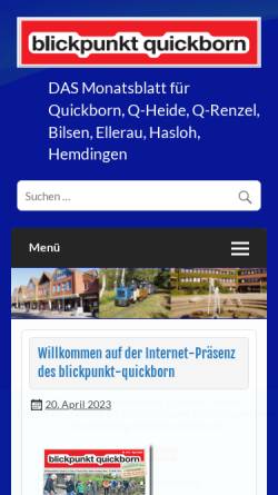 Vorschau der mobilen Webseite www.blickpunkt-quickborn.de, Blickpunkt Quickborn