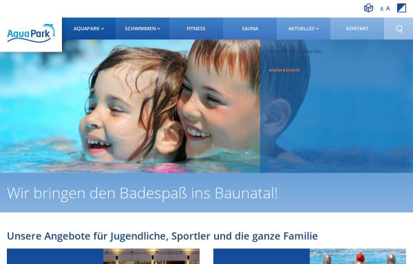 Vorschau von www.aquapark-baunatal.de, Aquapark-Baunatal