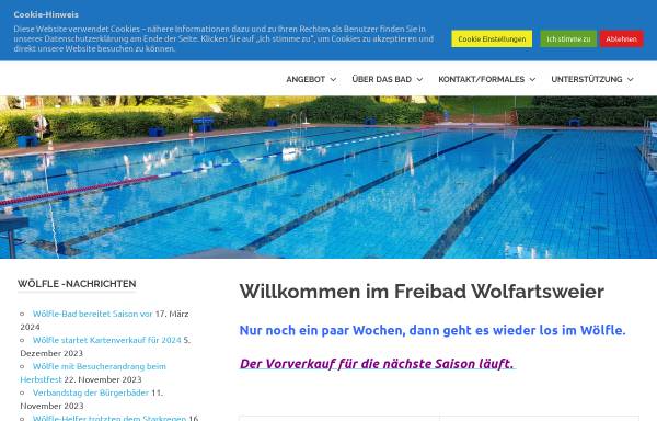 Vorschau von www.freibad-wolfartsweier.de, Freibad Wolfartsweier