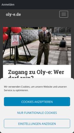 Vorschau der mobilen Webseite oly-e.de, Olympus Camedia & E-System
