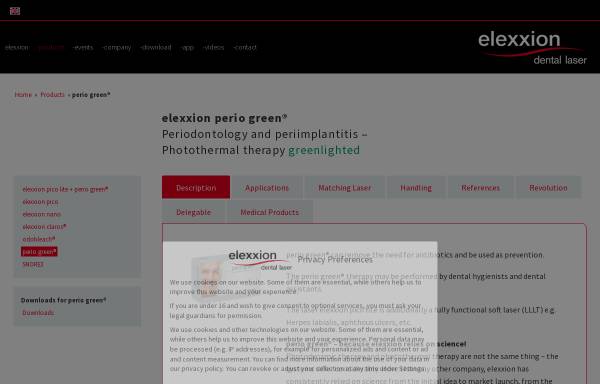 Vorschau von periogreen.com, Elexxion GmbH