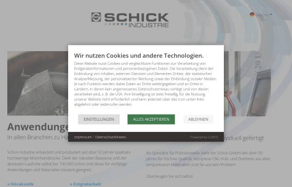 Vorschau von www.schick-industrie.de, Georg Schick Dental GmbH
