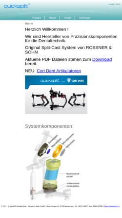 Vorschau der mobilen Webseite www.quicksplit.de, Hans Rossner & Sohn GmbH