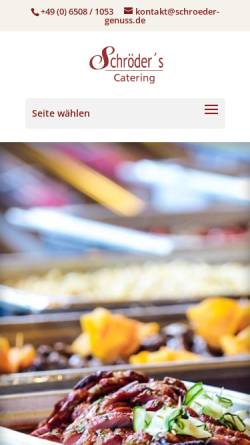 Vorschau der mobilen Webseite www.schroeders-partyservice.de, Schröder's - Partyservice