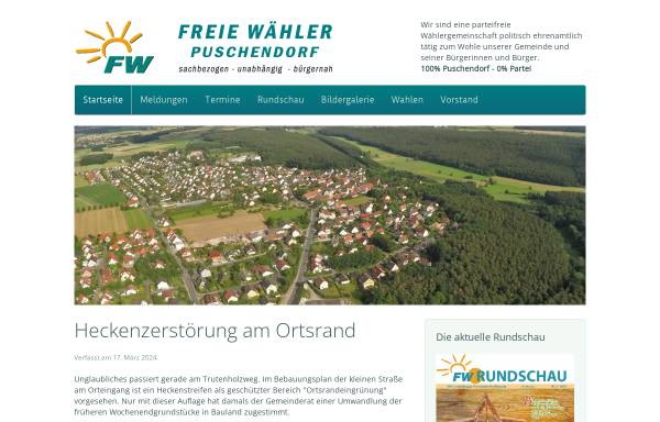 Vorschau von fw-puschendorf.de, Freie Wähler Puschendorf