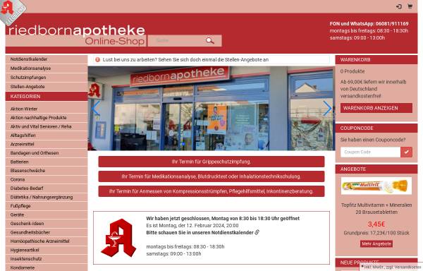 Vorschau von www.riedborn-apotheke.de, Riedborn-Apotheke e.K.
