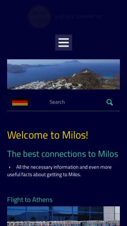 Vorschau der mobilen Webseite milos-greece.com, Milos-Greece