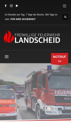 Vorschau der mobilen Webseite www.feuerwehr-landscheid.com, Feuerwehr Landscheid