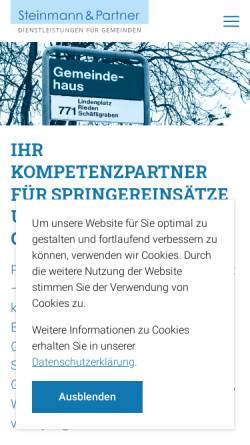Vorschau der mobilen Webseite www.steinmann-partner.ch, Gemeindestellen - Steinmann & Partner