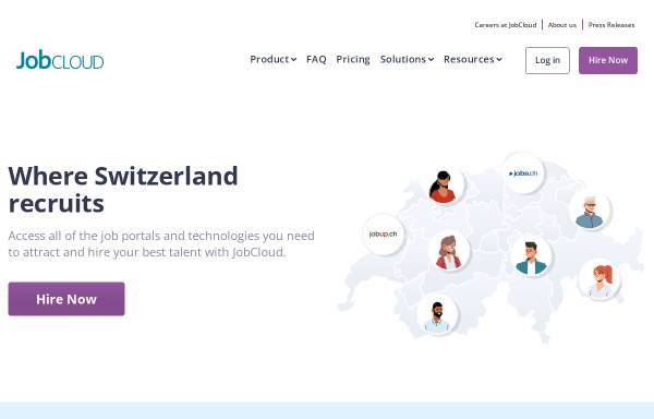 Vorschau von www.jobcloud.ch, JobCloud AG