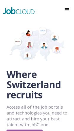 Vorschau der mobilen Webseite www.jobcloud.ch, JobCloud AG
