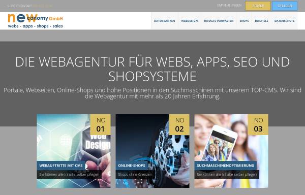 Vorschau von www.top-cms.ch, Offene Stellen - New Economy GmbH