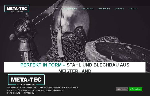 Vorschau von meta-tec.net, Meta-Tec Metallbau und Umform GmbH