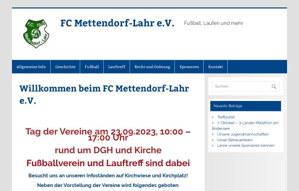Vorschau von www.fc-mettendorf.de, FC Mettendorf/Lahr e.V.
