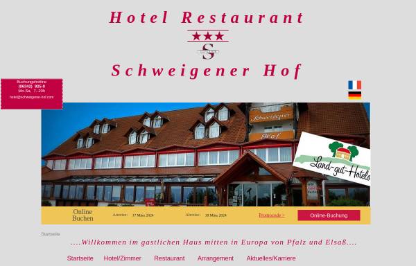 Vorschau von www.schweigener-hof.com, Hotel Schweigener-Hof