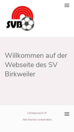 Vorschau der mobilen Webseite sv-birkweiler.de, SV Birkweiler