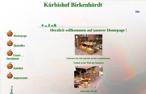 Vorschau von www.kuerbishof-birkenhoerdt.de, Kürbishof Birkenhördt