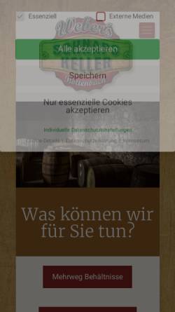Vorschau der mobilen Webseite www.webers-schnapskeller.de, Zum Schnapskeller