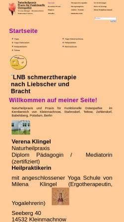 Vorschau der mobilen Webseite www.heilpraktikerin-klingel.de, Verena Klingel