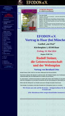 Vorschau der mobilen Webseite www.efodon.de, Efodno e.V.