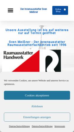 Vorschau der mobilen Webseite www.der-innenausstatter.de, Der Innenausstatter Sven Meißner