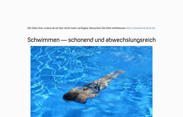 Vorschau von www.dstv-online.de, Deutsche Schwimmtrainer-Vereinigung e.V. (DSTV)
