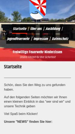 Vorschau der mobilen Webseite www.feuerwehr-niederzissen.de, Freiwillige Feuerwehr Niederzissen