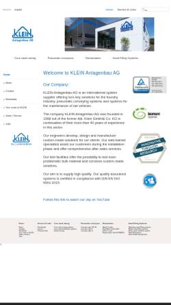 Vorschau der mobilen Webseite www.klein-ag.de, KLEIN Anlagenbau AG