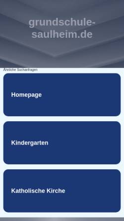 Vorschau der mobilen Webseite www.grundschule-saulheim.de, Grundschule Saulheim