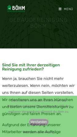 Vorschau der mobilen Webseite www.boehm-gbr.de, Gebäudereinigung Böhm