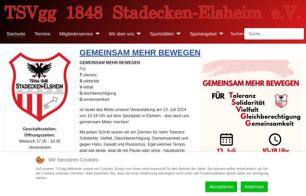 Vorschau von www.tsvgg-stadecken-elsheim.de, Turn- und Sportvereinigung 1848 Stadecken-Elsheim e.V.