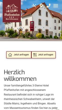 Vorschau der mobilen Webseite www.hotel-pfaffenhofen.de, Hotel Pfaffenhofen