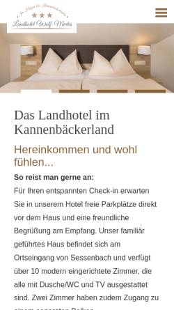 Vorschau der mobilen Webseite www.landhotel-wolf-mertes.de, Landhotel Wolf-Mertes