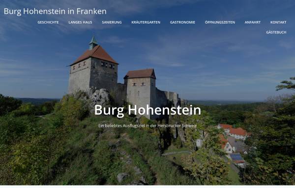 Vorschau von www.burg-hohenstein.com, Burg Hohenstein, Mittelfranken