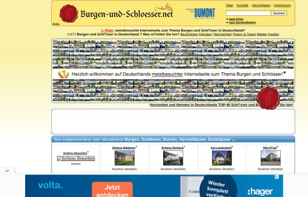 Vorschau von www.burgen-und-schloesser.net, Burgen und Schlösser in Deutschland