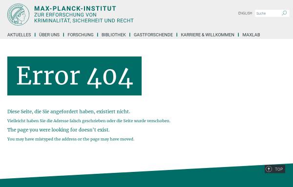 Vorschau von www.mpicc.de, Max-Planck-Institut für ausländisches und internationales Strafrecht