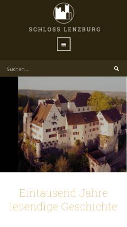Vorschau der mobilen Webseite www.schloss-lenzburg.ch, Schloss Lenzburg