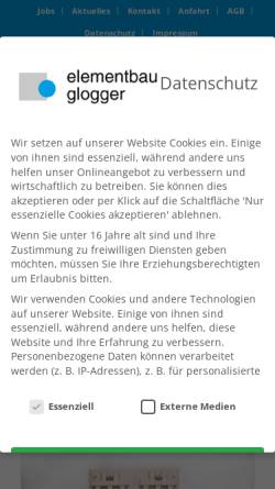 Vorschau der mobilen Webseite www.glogger.de, Elementbau Glogger