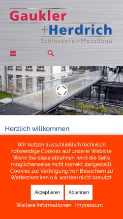 Vorschau der mobilen Webseite gaukler-herdrich.de, Gaukler & Herdrich GmbH