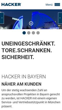 Vorschau der mobilen Webseite www.hacker.ag, Hacker AG