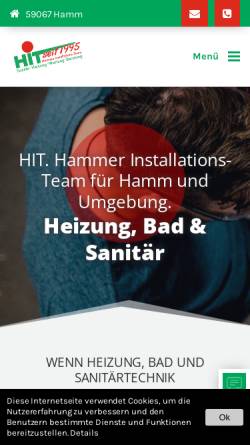 Vorschau der mobilen Webseite www.hit-hamm.de, HIT-Industriemontagen GmbH