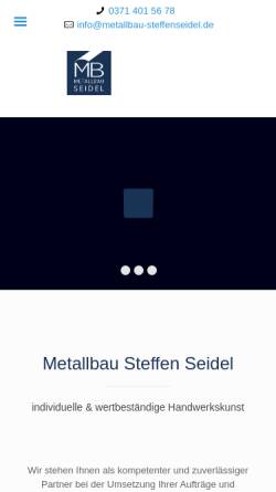 Vorschau der mobilen Webseite www.metallbau-steffenseidel.de, Metallbau Steffen Seidel
