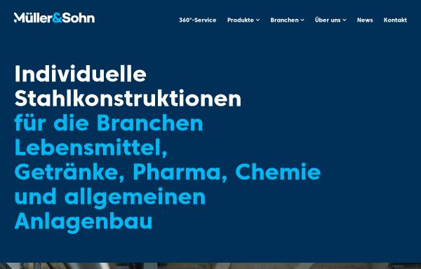 Vorschau von www.mueller-sohn.de, Müller & Sohn Stahlbau GmbH & Co. KG
