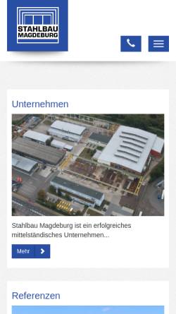 Vorschau der mobilen Webseite www.stahlbau-magdeburg.de, Stahlbau Magdeburg GmbH