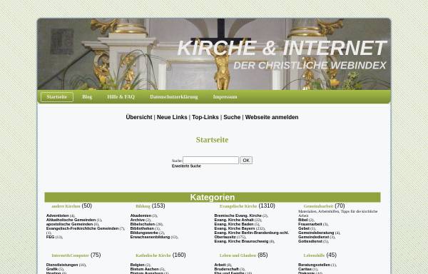 Vorschau von www.kirche-internet.de, Kirche - Internet - der Webindex für kirchliche Webseiten