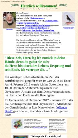 Vorschau der mobilen Webseite www.eike-fleer.de, Kirchengemeinden Linksammlung