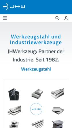 Vorschau der mobilen Webseite www.jhwerkzeug.de, JH Werkzeug GmbH